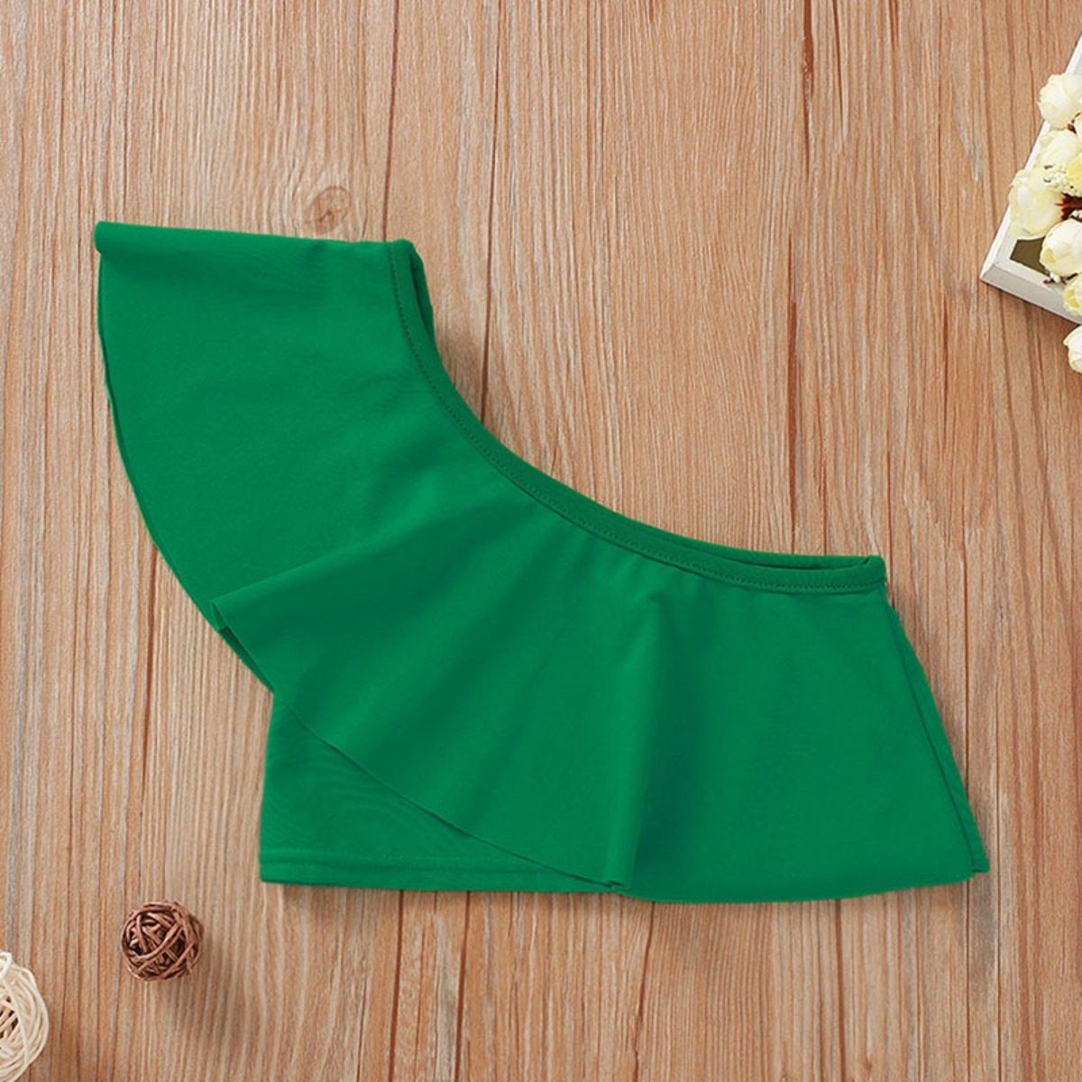 Stylish Eva Swimsuit with One Shoulder Top and Printed Bottom Generic - Kids's Swimwear 1