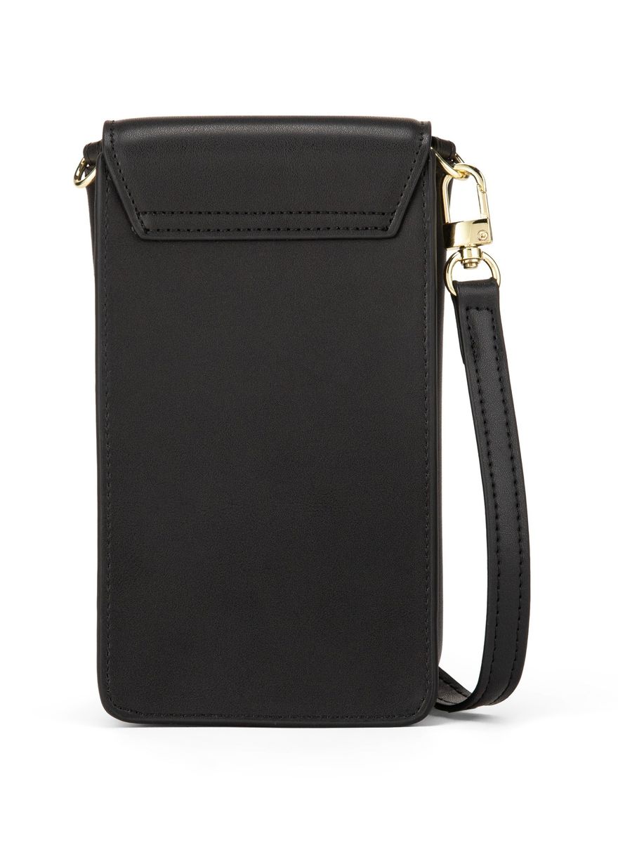 Holborn Classic Anna Leather Phone Pouch Flapped - Black Holborn Classic - Women's Crossbody Bags 1