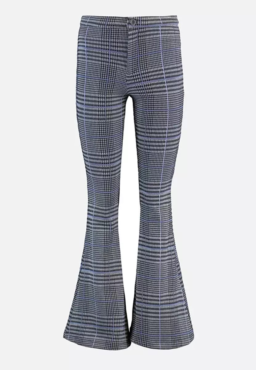 Grey High Waist Flared Women's Pants Trendyol - Women's Formal Pants 4