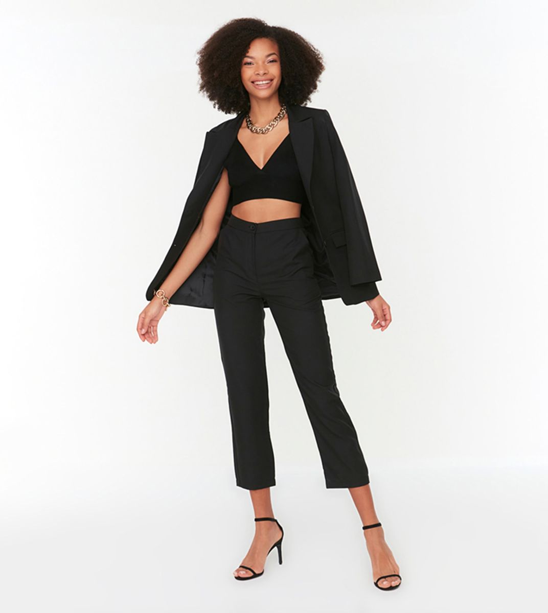 Tailored Women's Pants - Black Trendyol - Women's Formal Pants 1