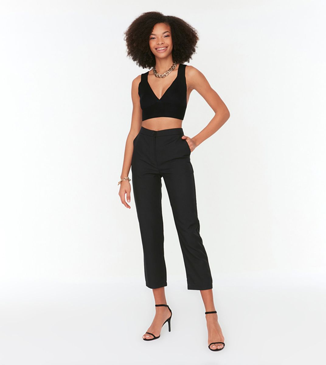 Tailored Women's Pants - Black Trendyol - Women's Formal Pants 2