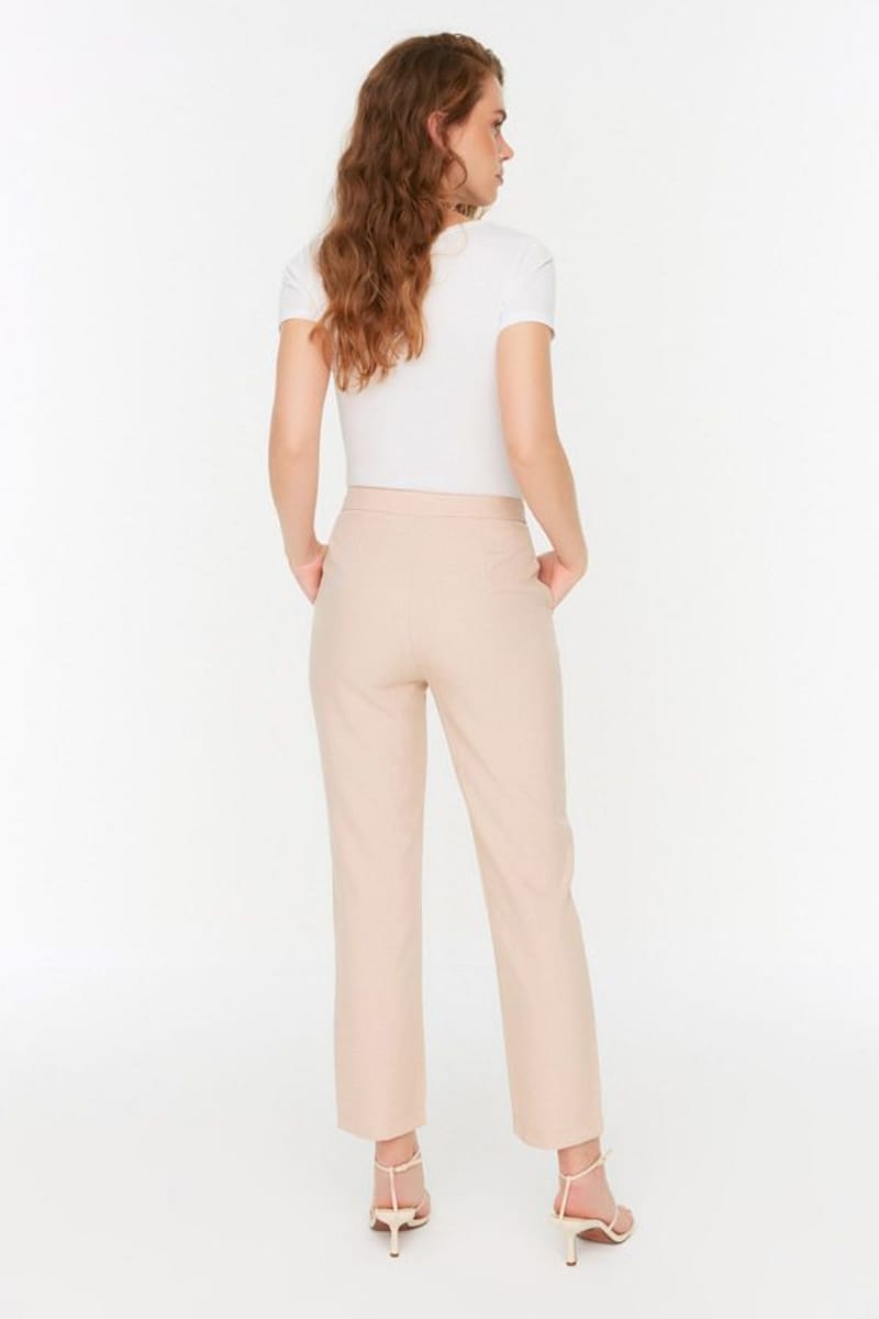 Tailored Women's Pants - Stone Trendyol - Women's Formal Pants 2