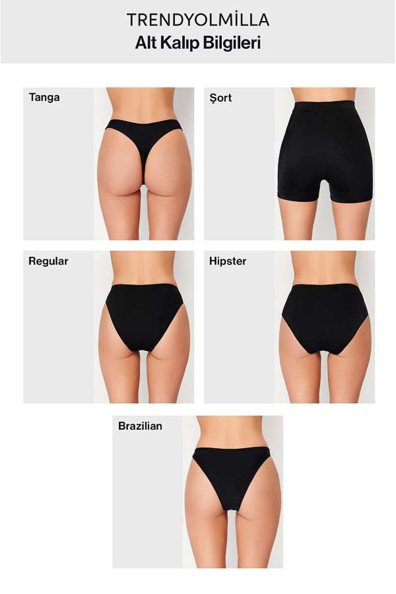 Triangle High Waist Women's Bikini Bottom Trendyol - Women's Bikinis 5
