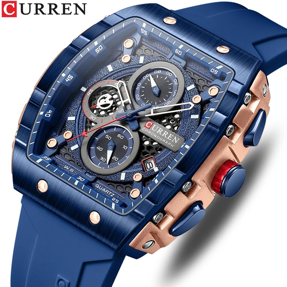 CURREN Unique Rectangular Sports Watch – Bold Design & Everyday Functionality Curren - Men's Dress Watches 16