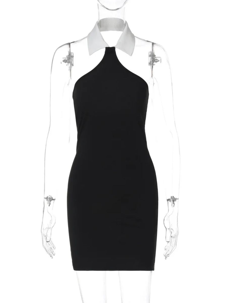 Halter Sleeveless Mini Dress for Women – Fashionable and Stylish Mozision - Women's Mini Dresses 4