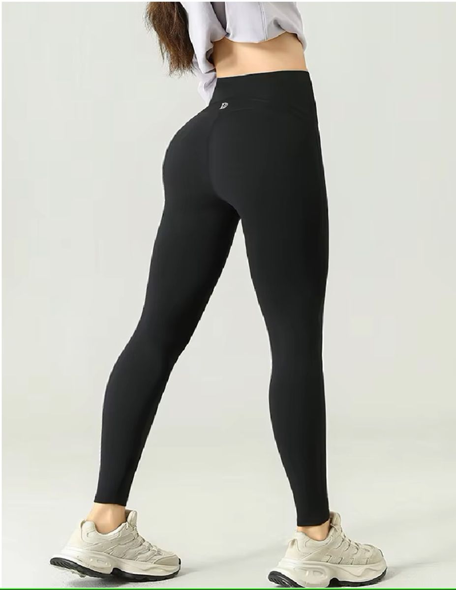 High-Waist Warm Sharkskin Leggings for Autumn/Winter Bivigaos - Women's Tights & Leggings 3
