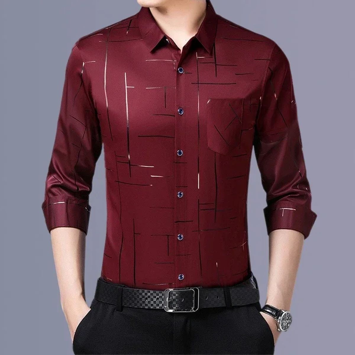 Yzq - Men's Long Sleeves Shirts 16