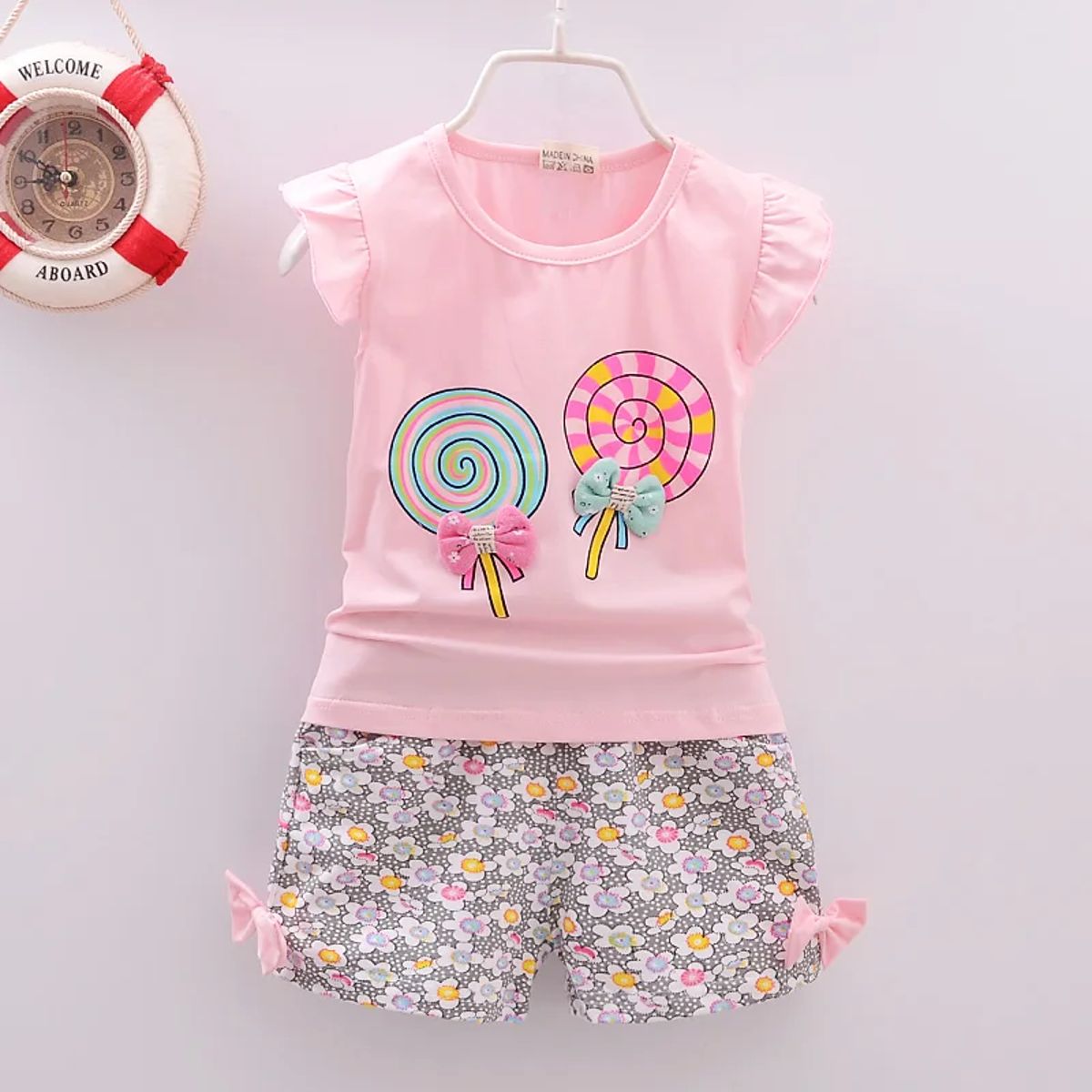 Toddler Girls Summer T-Shirt and Shorts Clothing Set Oopsmile - Kids's Sets 13