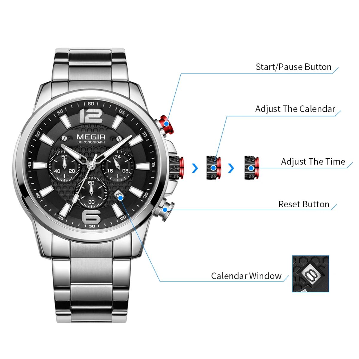 Megir - Men's Dress Watches 3