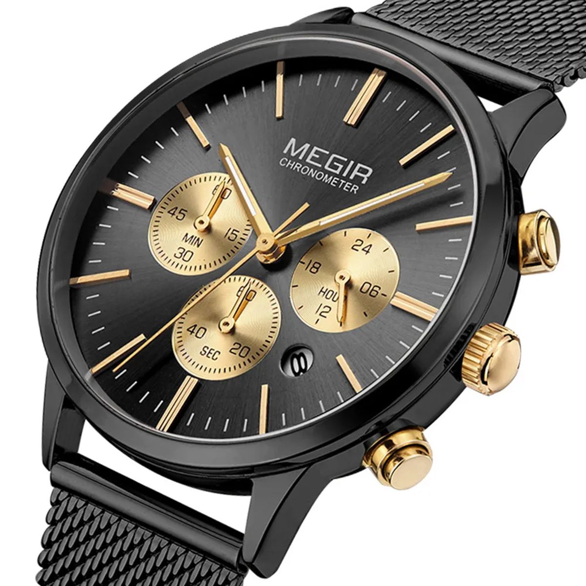 Luxury Women's Stainless Steel Quartz Chronograph Waterproof Wristwatch