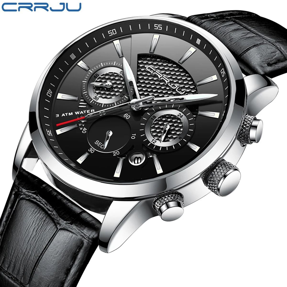 Elegant Business Quartz Watch for Men with Leather Strap
