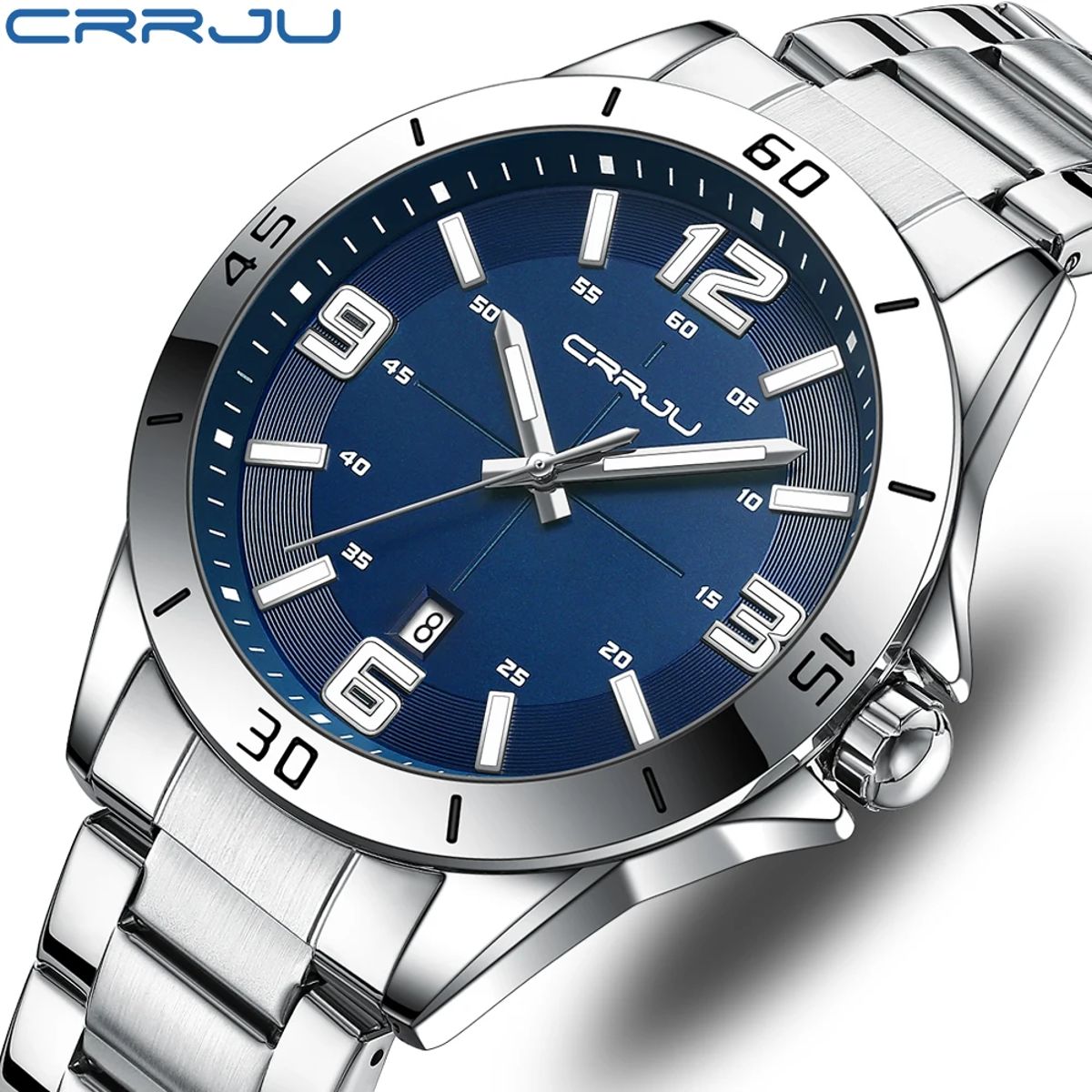 Timeless Men's Quartz Watch with Date and Steel Elegance