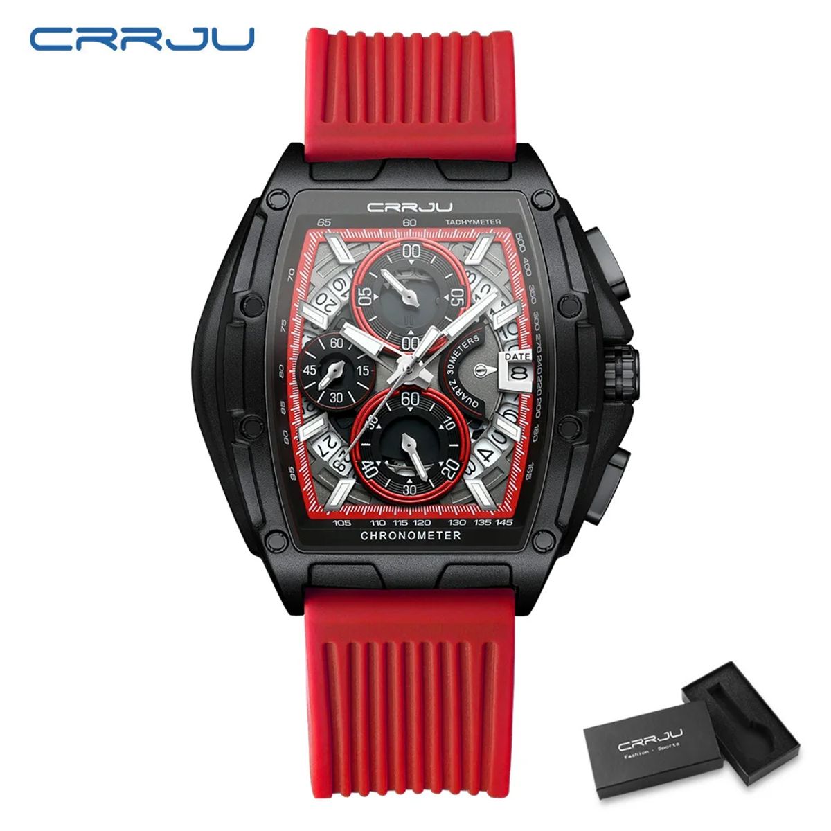 Waterproof Quartz Sport Watch with Chronograph Features For Men