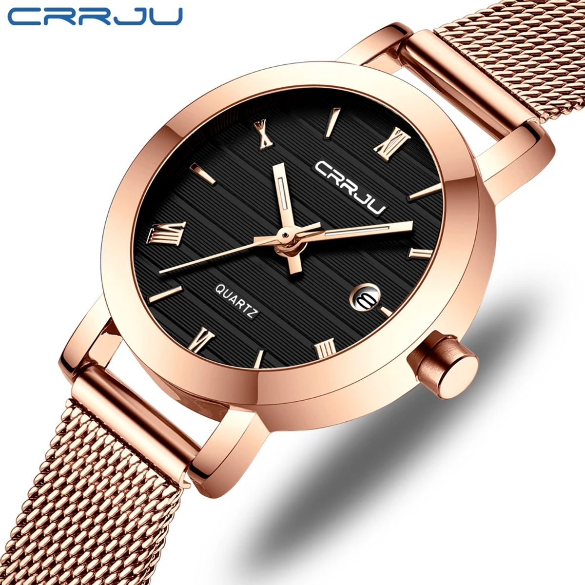 Elegant Women's Quartz Watch with Slim Design and Waterproof Feature