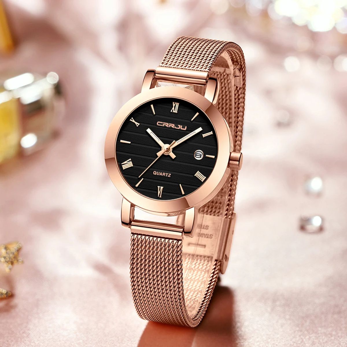 Elegant Women's Quartz Watch with Slim Design and Waterproof Feature