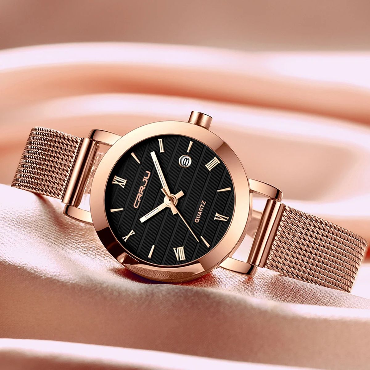 Elegant Women's Quartz Watch with Slim Design and Waterproof Feature
