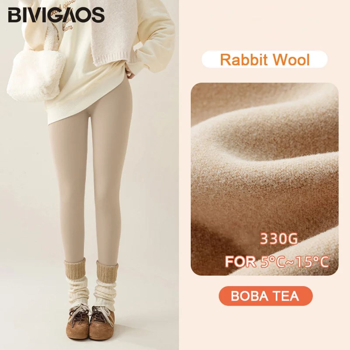 Autumn Winter Rabbit Fleece Lined Sharkskin Leggings for Warmth Autumn Winter Rabbit Fleece Lined Sharkskin Leggings for Warmth