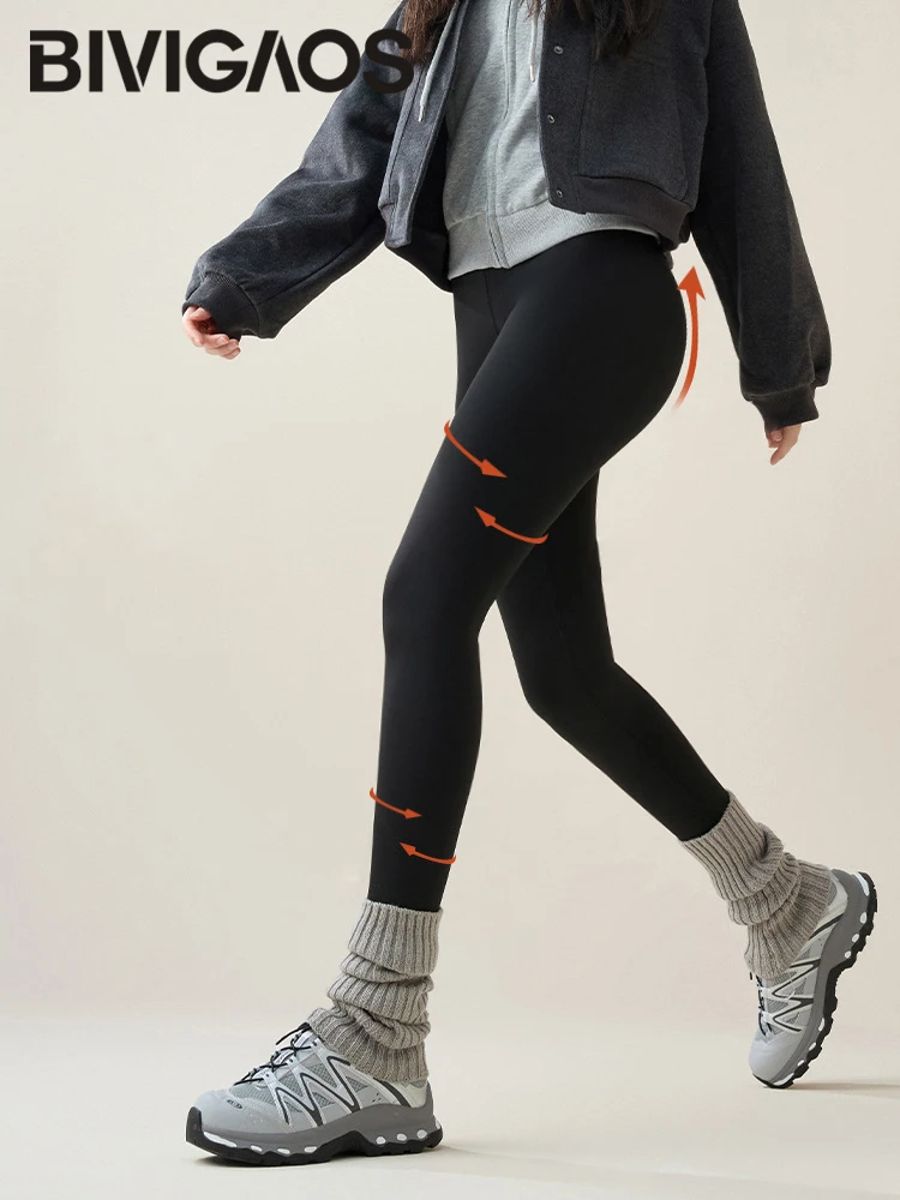 Warm and Casual Fleece-Lined Leggings for Autumn and Winter Warm and Casual Fleece-Lined Leggings for Autumn and Winter