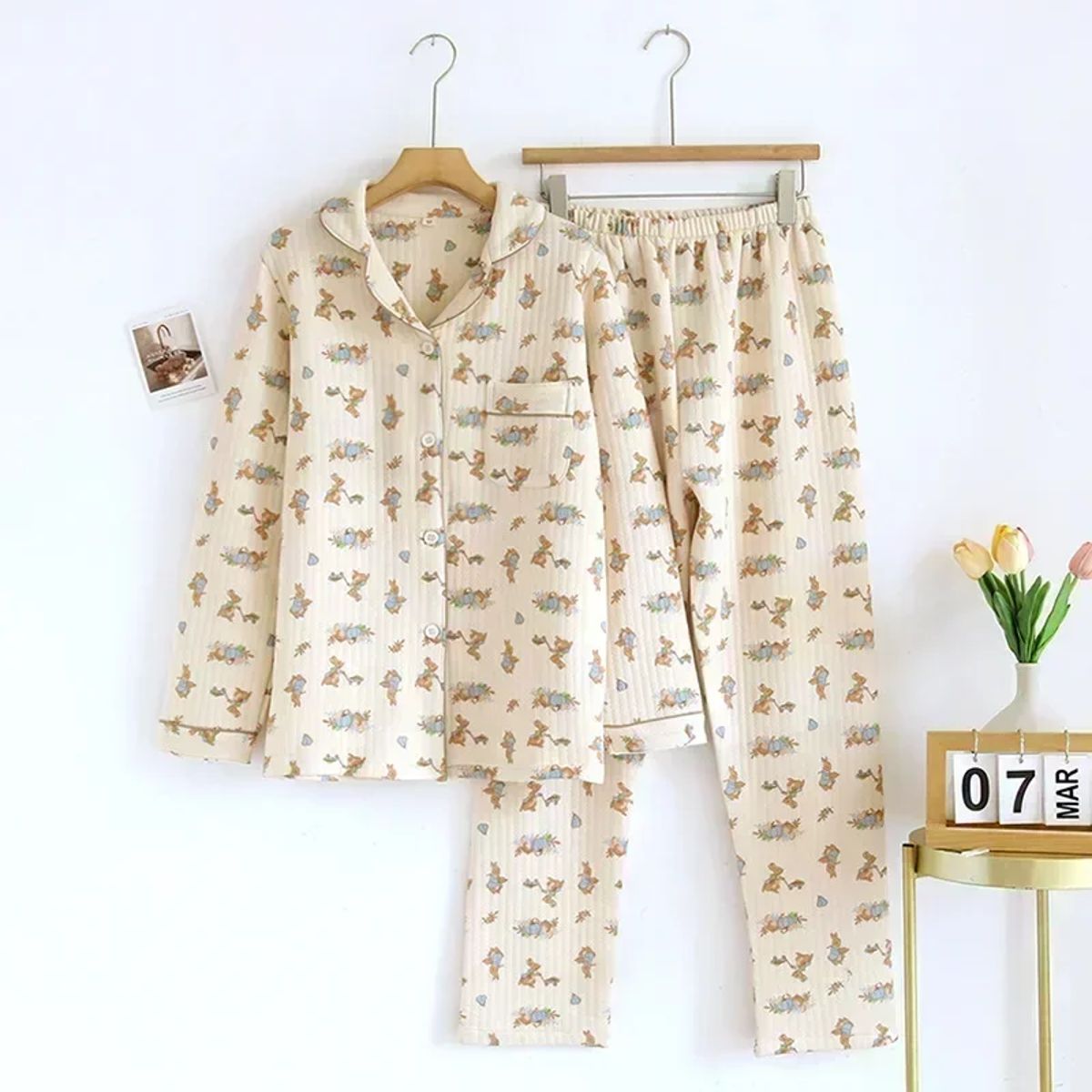 Thick Cotton Pajamas for a Cozy Stay-At-Home Style