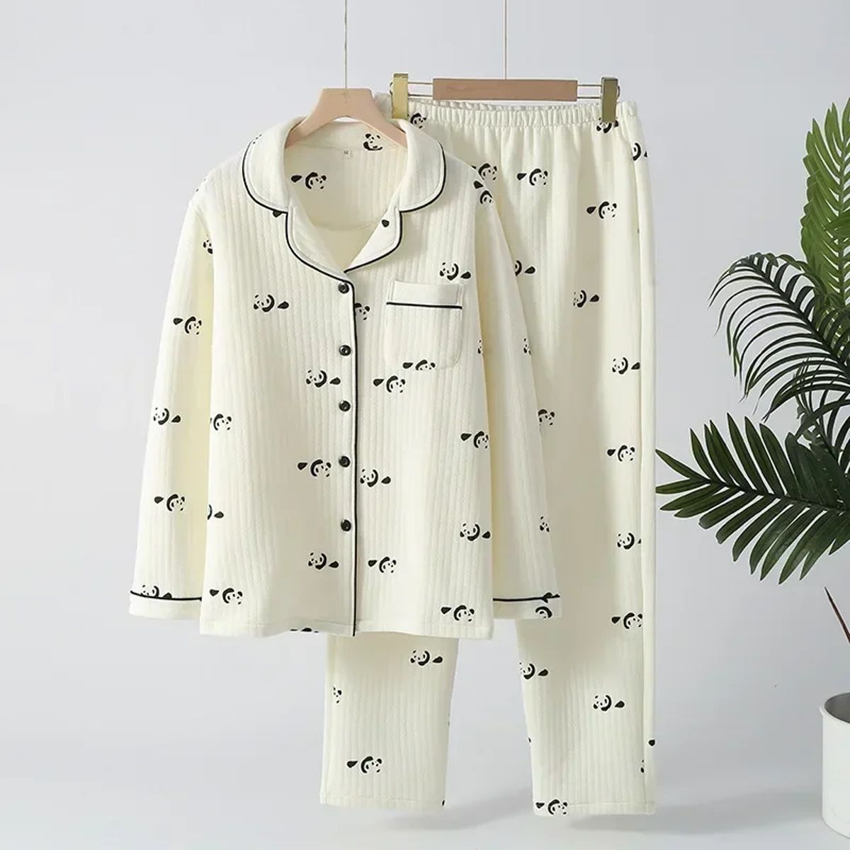 Premium Cotton Pajamas with Air Layers for Home Comfort