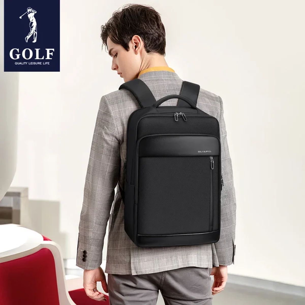 Premium Waterproof Business Backpack with Charging Port and Laptop Compartment