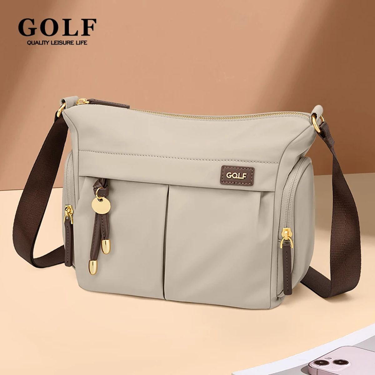 Trendy Women's Casual Oxford Shoulder Bag with Multiple Pockets Golf - Women's Shoulder Bags 1