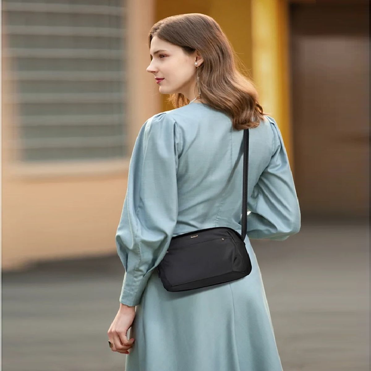 Compact Waterproof Oxford Cross Body Bag with Wide Strap for Women Golf - Women's Crossbody Bags 2