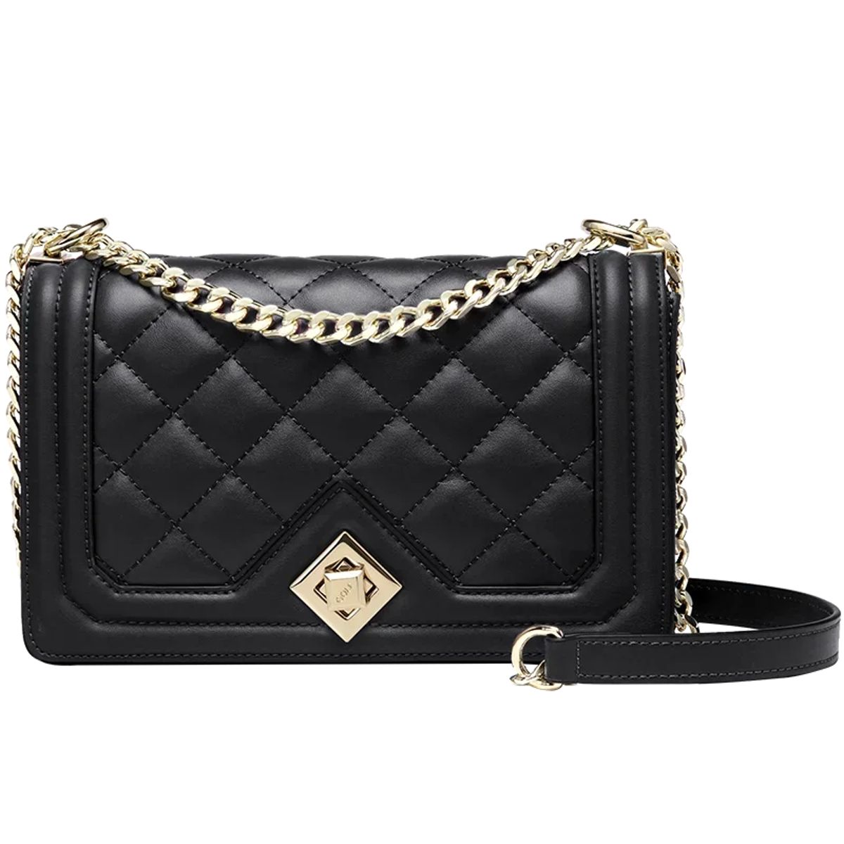Elegant Leather Shoulder Bag with Chain Shoulder Strap Golf - Women's Shoulder Bags