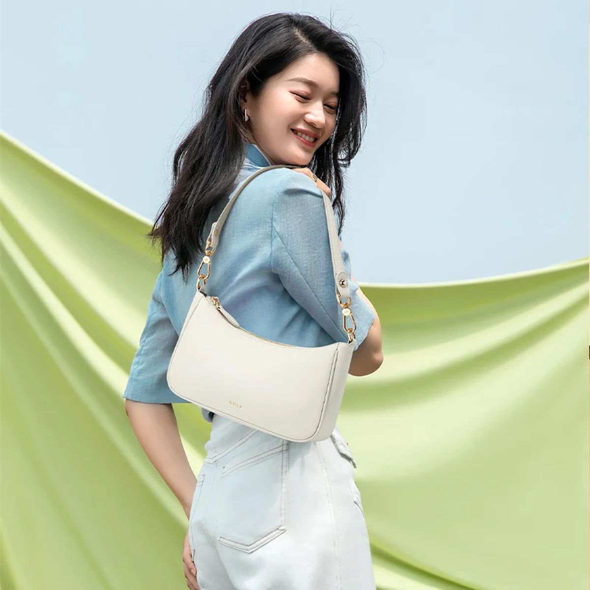 Elegant Leather Armpit Shoulder Bag for Women Golf - Women's Shoulder Bags 5