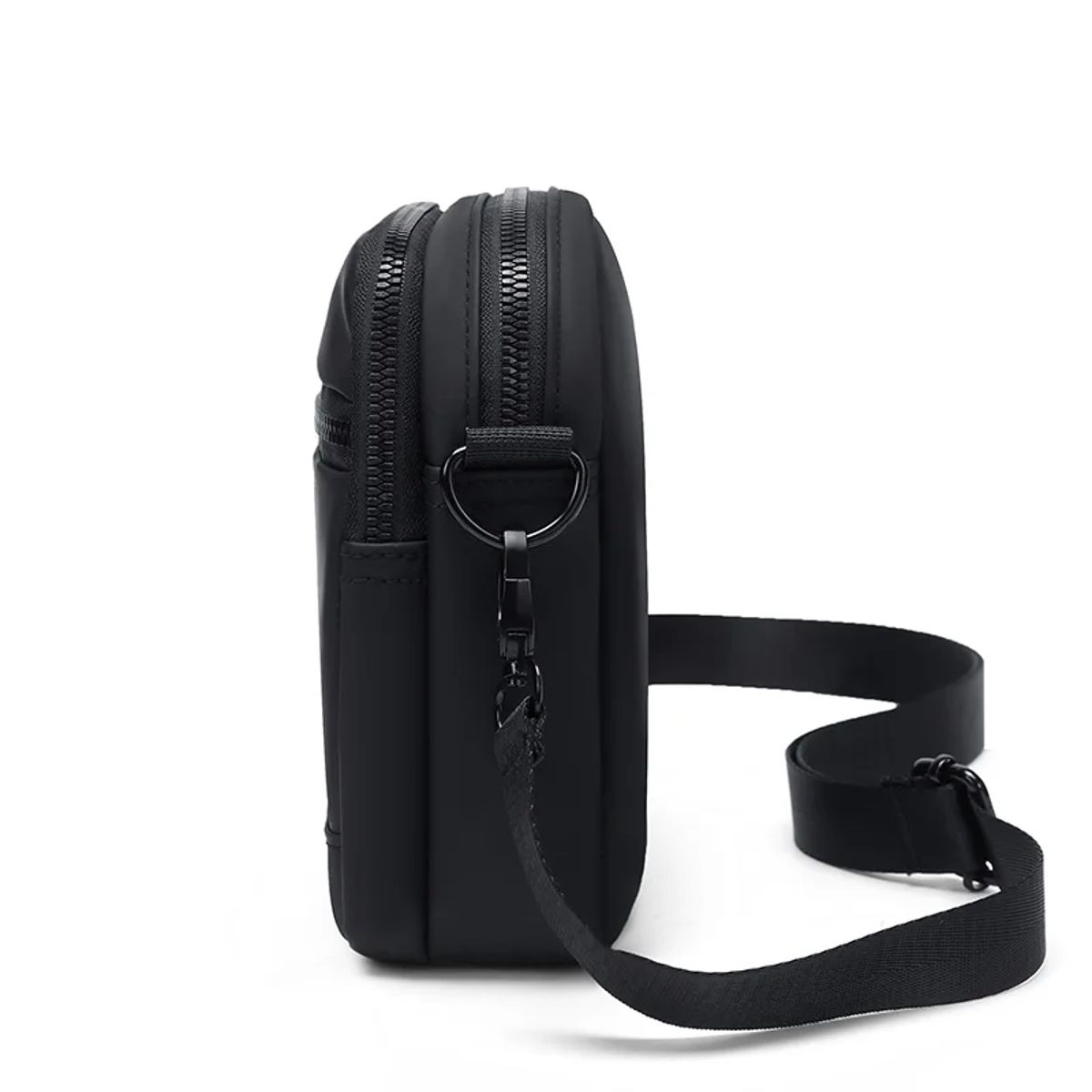 Crossbody Bag with Multiple Pockets and Zipper Closure