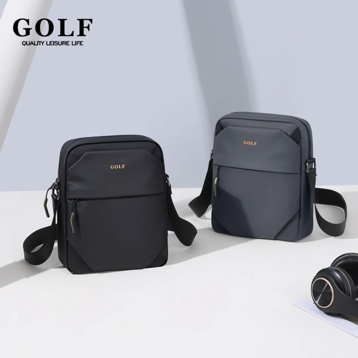 Minimalist Crossbody Bag for Men, Casual Sling Messenger
