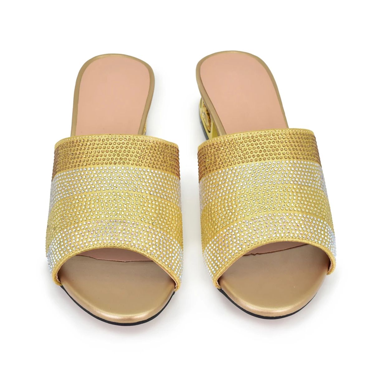 Luxury Rhinestone Mid Heels Perfect for Parties and Events