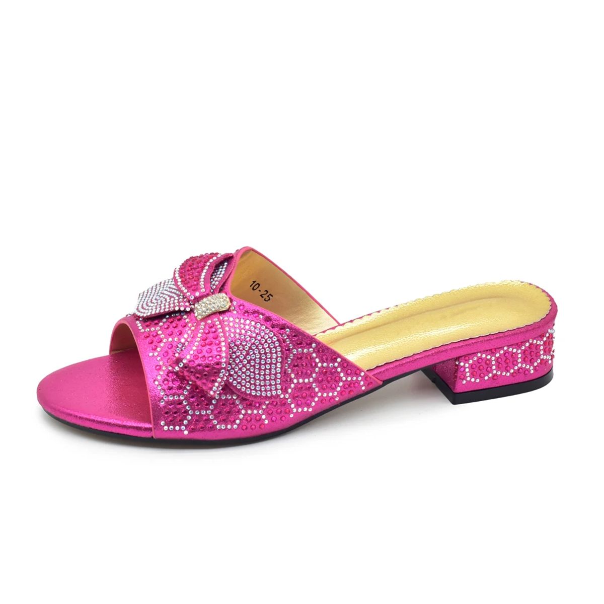 Chic Mid-Heel Sandals with Rhinestone Accents for Brides