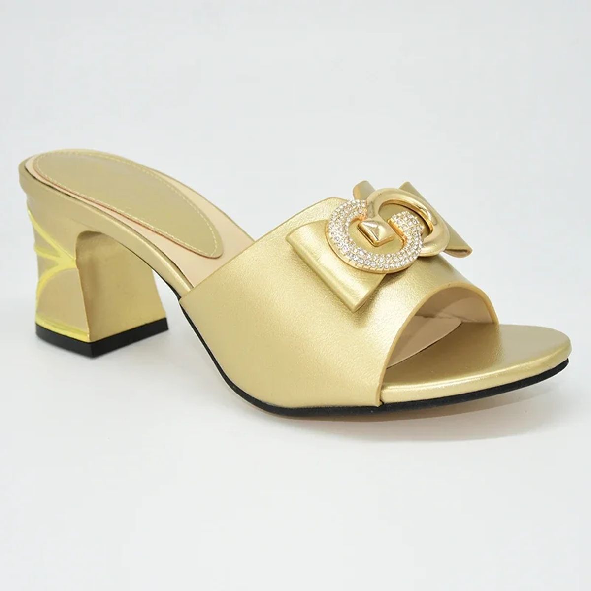 Elegant Rhinestone-Decorated Party Sandals for Women with High Heels