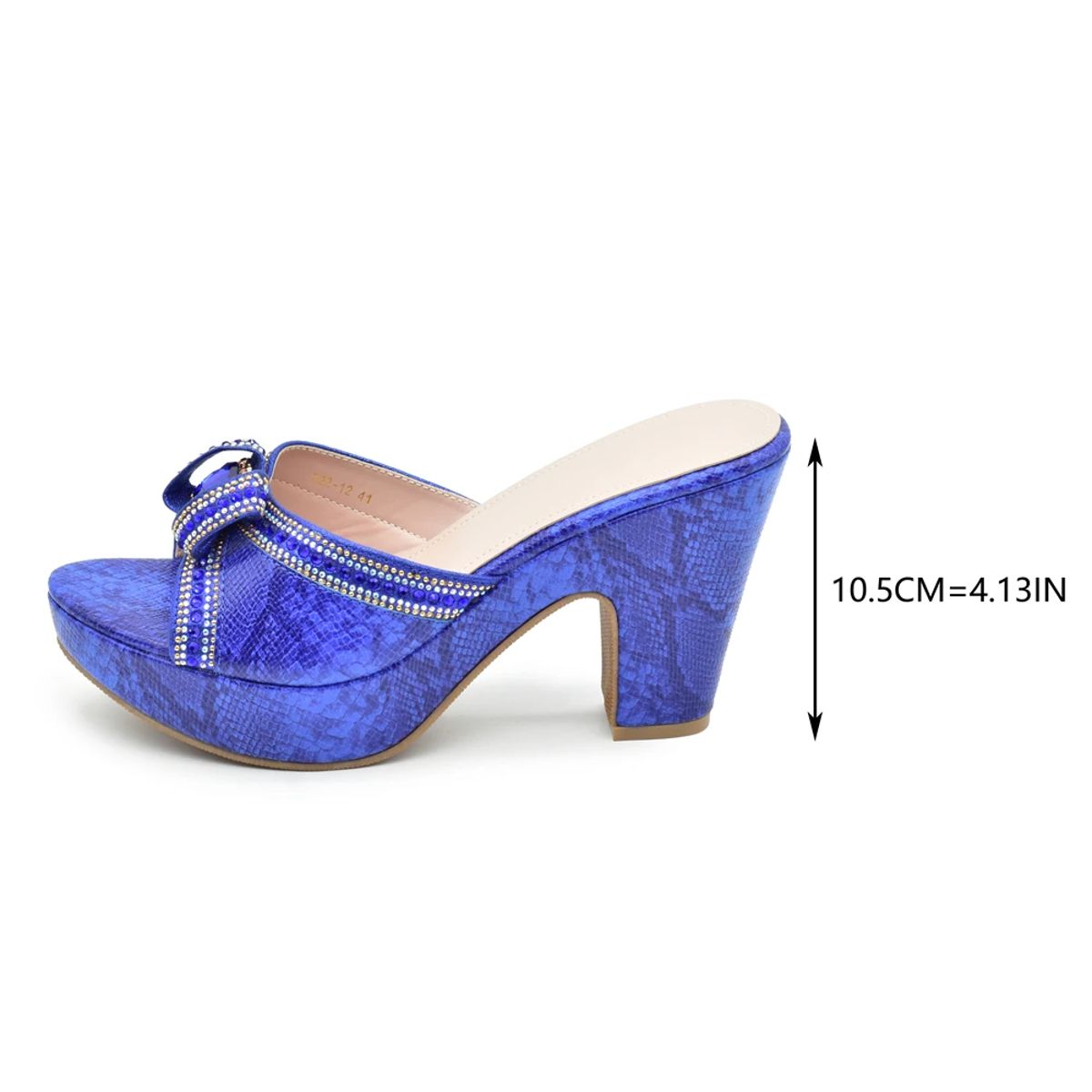 Elegant High-Heel Sandals with Crystal Details for Parties
