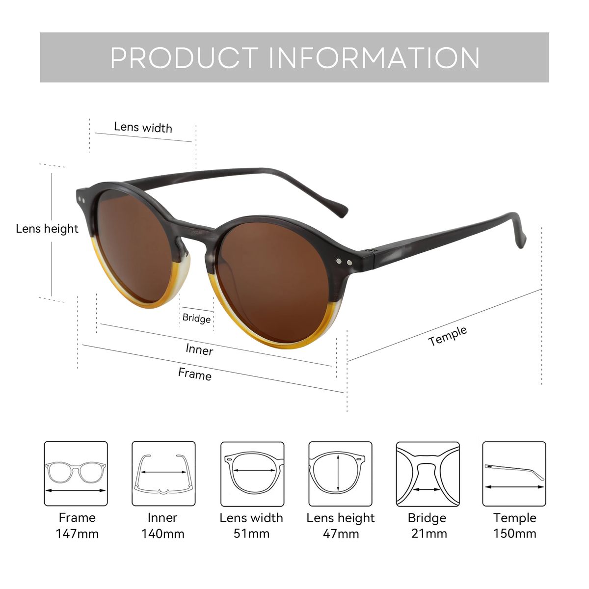 Zenottic - Men's Round Sunglasses 3