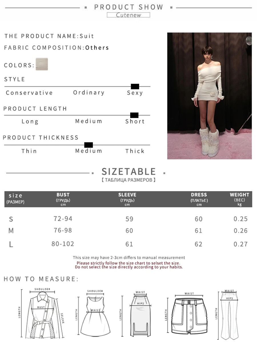 Women's Solid Mini Dress with Off-Shoulder Long Sleeves Women's Solid Mini Dress with Off-Shoulder Long Sleeves
