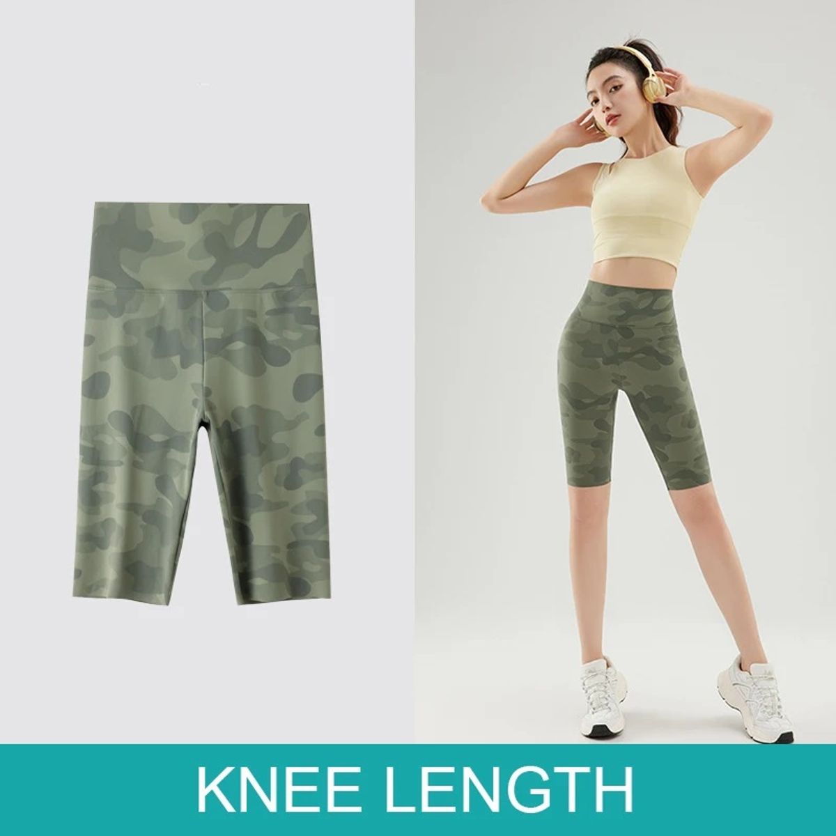 Summer Camouflage Sharkskin Biker Shorts for Casual Comfort Bivigaos - Women's Sports Shorts 11