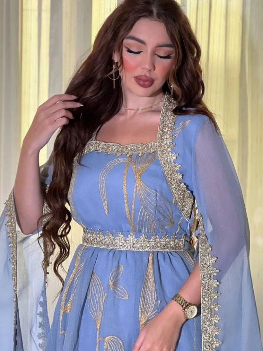 Elegant Embroidered Kaftan Abaya for Women – Party Ready