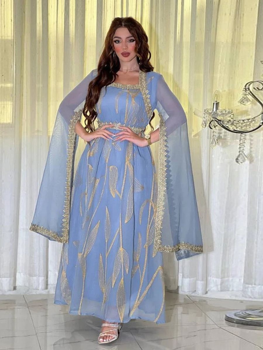 Elegant Embroidered Kaftan Abaya for Women – Party Ready