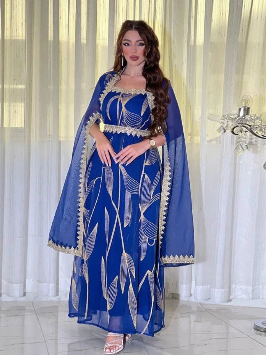 Elegant Embroidered Kaftan Abaya for Women – Party & Eid Dress