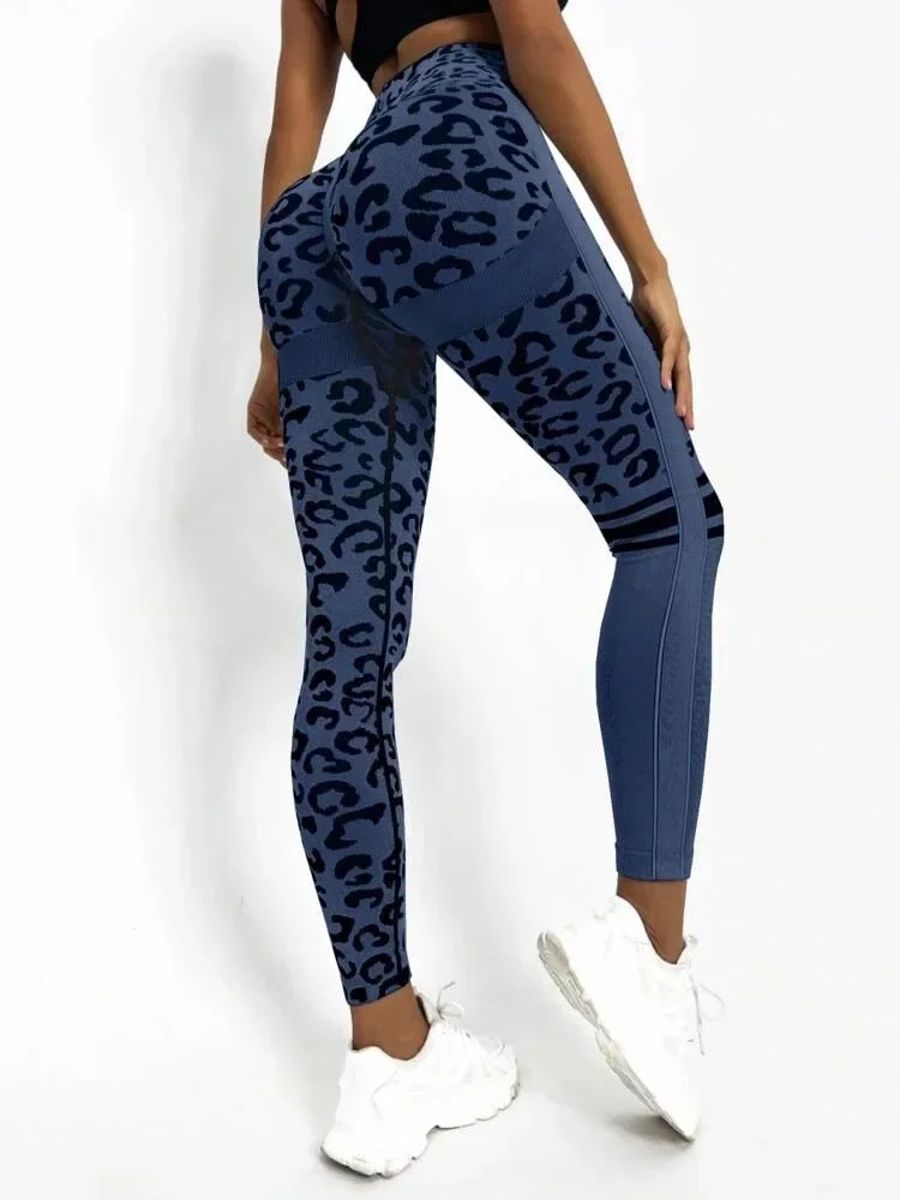 High Waist Leopard Print Seamless Yoga Pants for Women High Waist Leopard Print Seamless Yoga Pants for Women