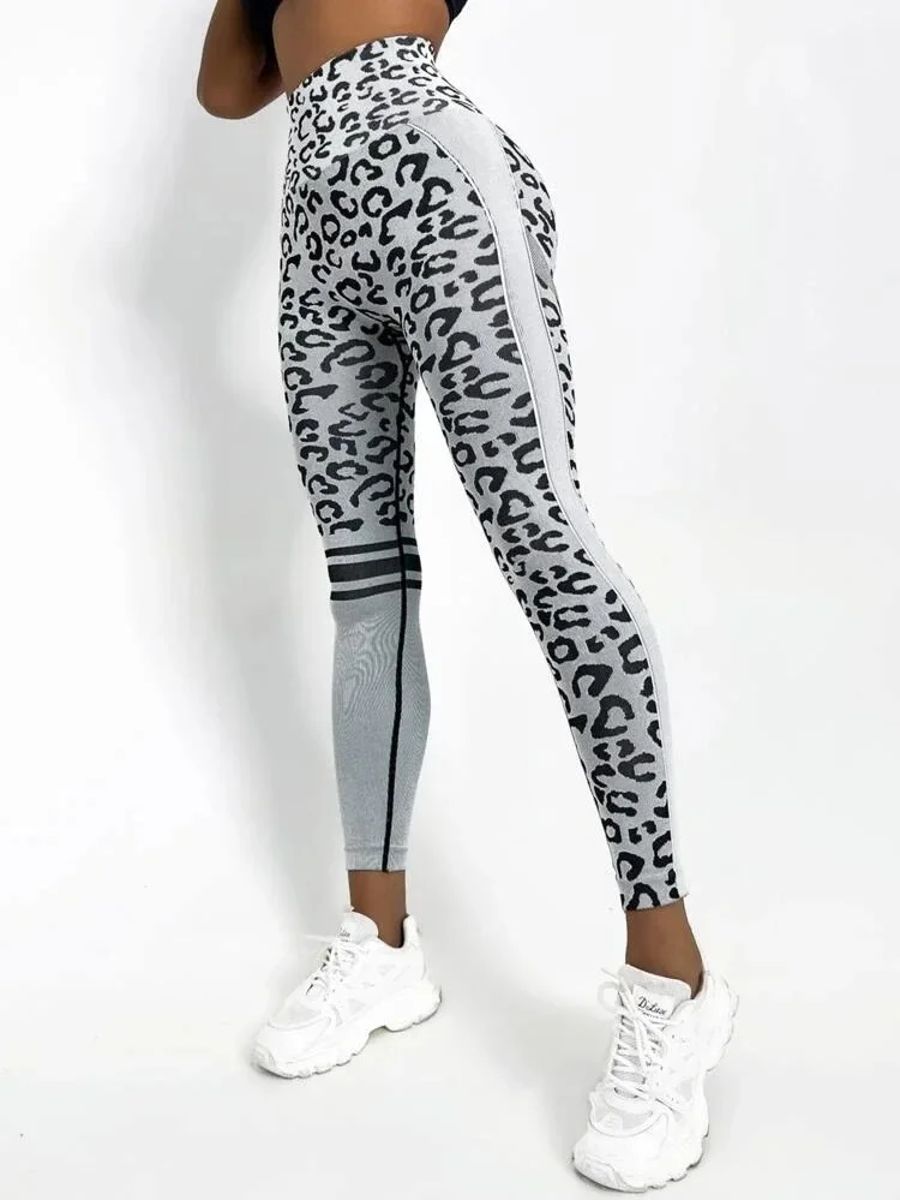 High Waist Leopard Print Seamless Yoga Pants for Women High Waist Leopard Print Seamless Yoga Pants for Women