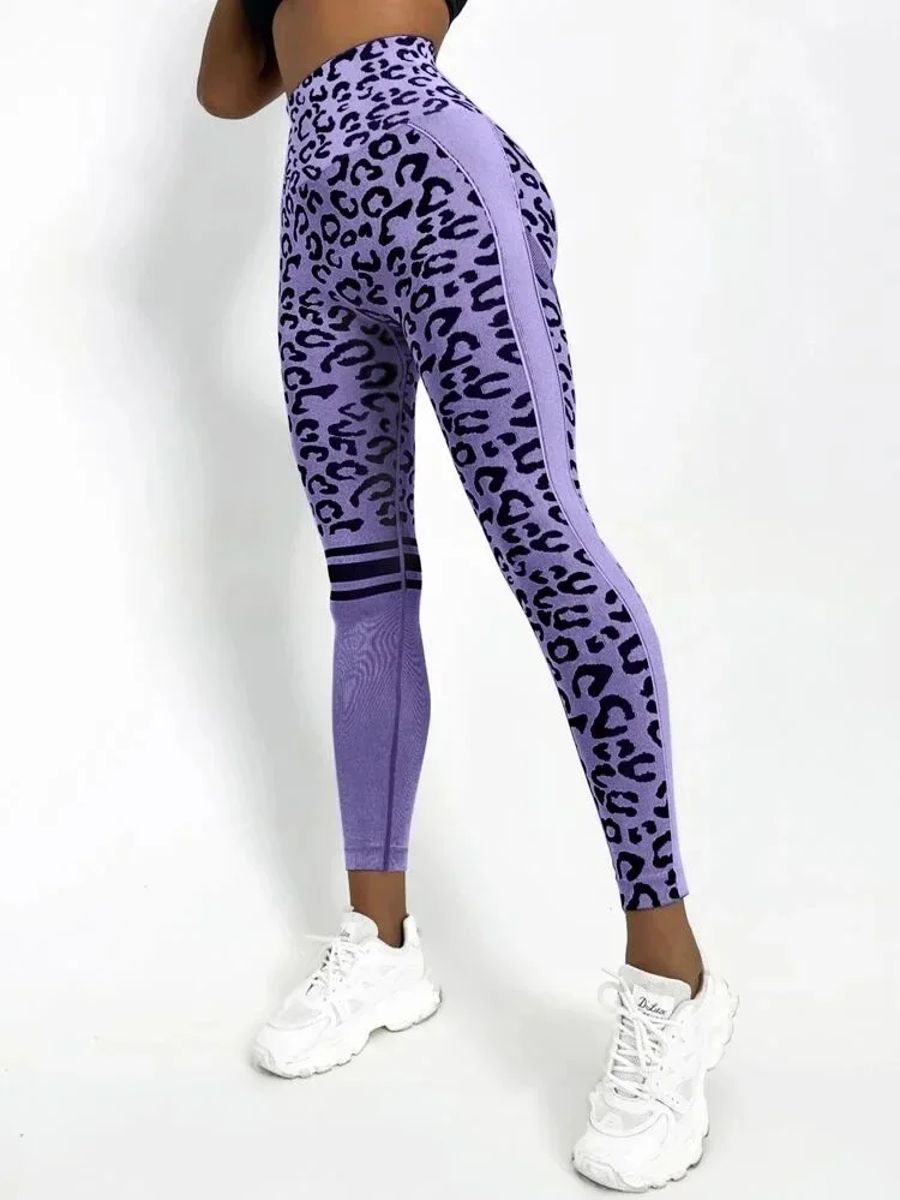 Seamless Leopard Workout Pants for Running and Yoga Seamless Leopard Workout Pants for Running and Yoga