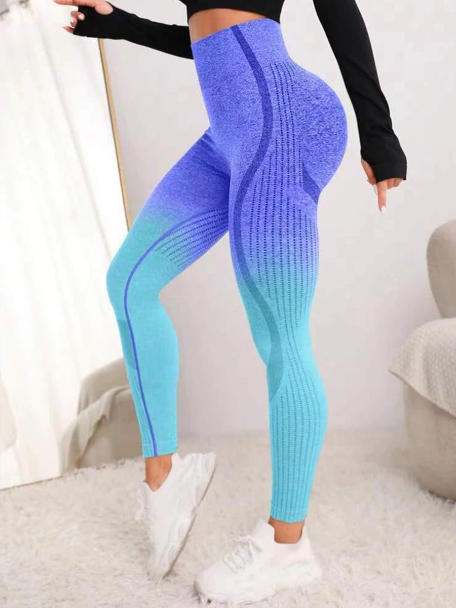 Seamless Gradient High-Waisted Yoga Leggings for Active Women Seamless Gradient High-Waisted Yoga Leggings for Active Women