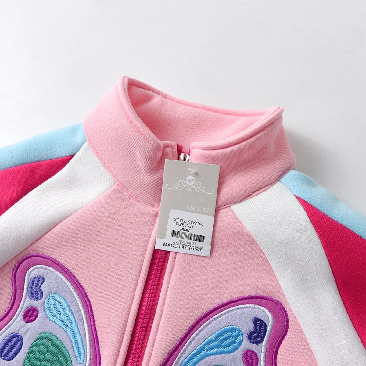 Warm and Cozy Fleece Jacket with Butterfly Print for Girls