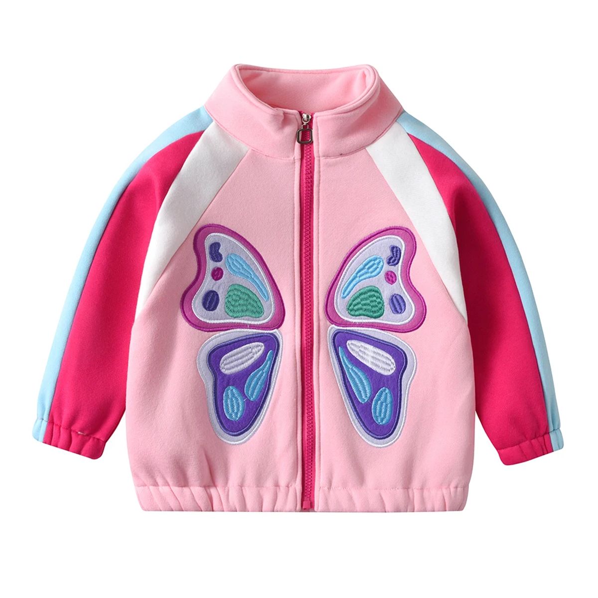 Warm and Cozy Fleece Jacket with Butterfly Print for Girls