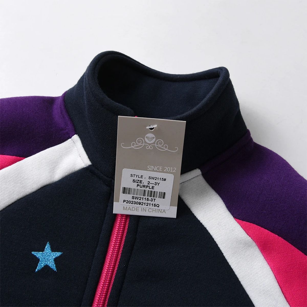 Mermaid-Print Kids' Winter Jacket with Zipper Closure