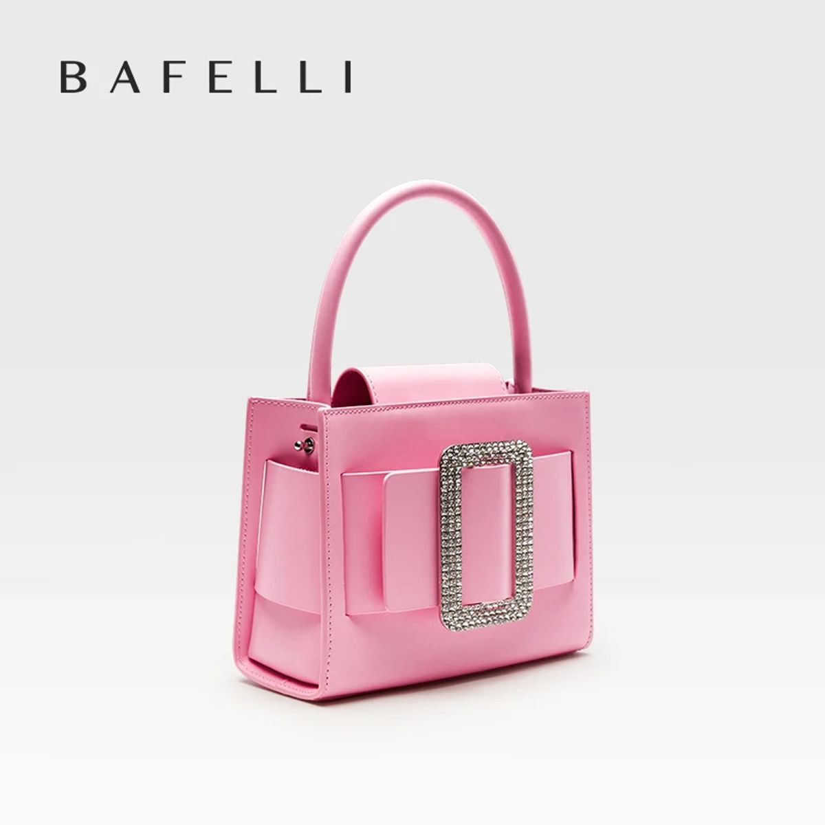 Luxury Handbag with Diamond Accent and Hasp Closure Luxury Handbag with Diamond Accent and Hasp Closure