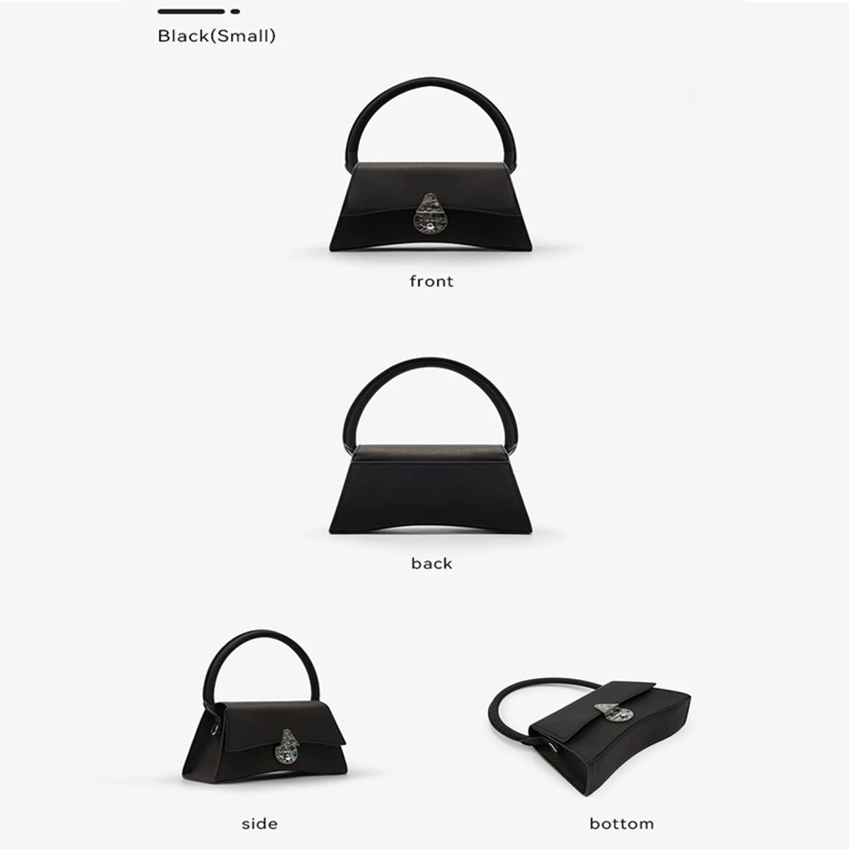 Floral Half Moon Handbag with Lock Closure Bafelli - Women's Handbags 1